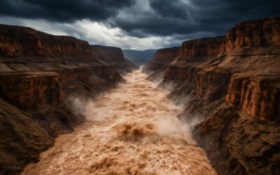 Epic Gorge Awakens: fish river canyon in flood reshapes the landscape