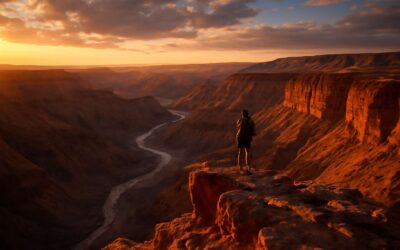 Epic Sunrise on the fish river canyon namibia hike: Namibia’s rugged canyon trek