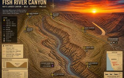 Explore the Fish River Canyon viewpoint map for stunning views.